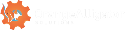 orange alligator logo